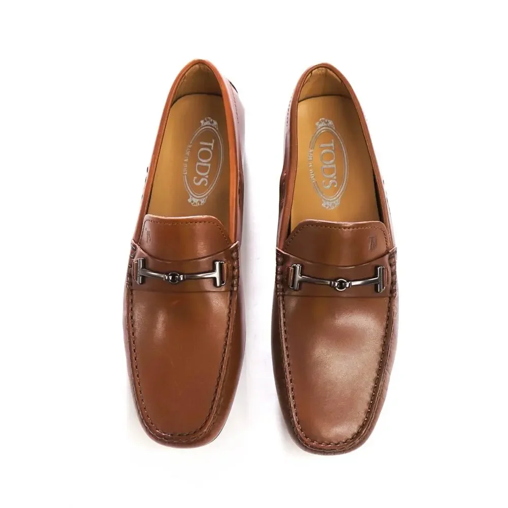 $975 TOD'S - Brown Leather Driving Loafers - US 8.5 (7.5UK)